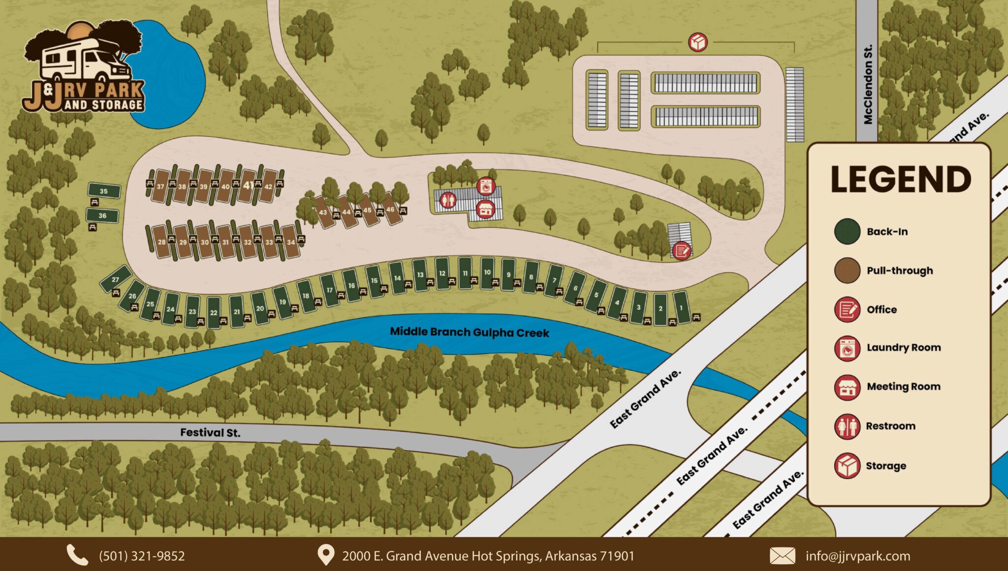 Jingle Pot Rv Map Maps – J & J RV Park and Storage